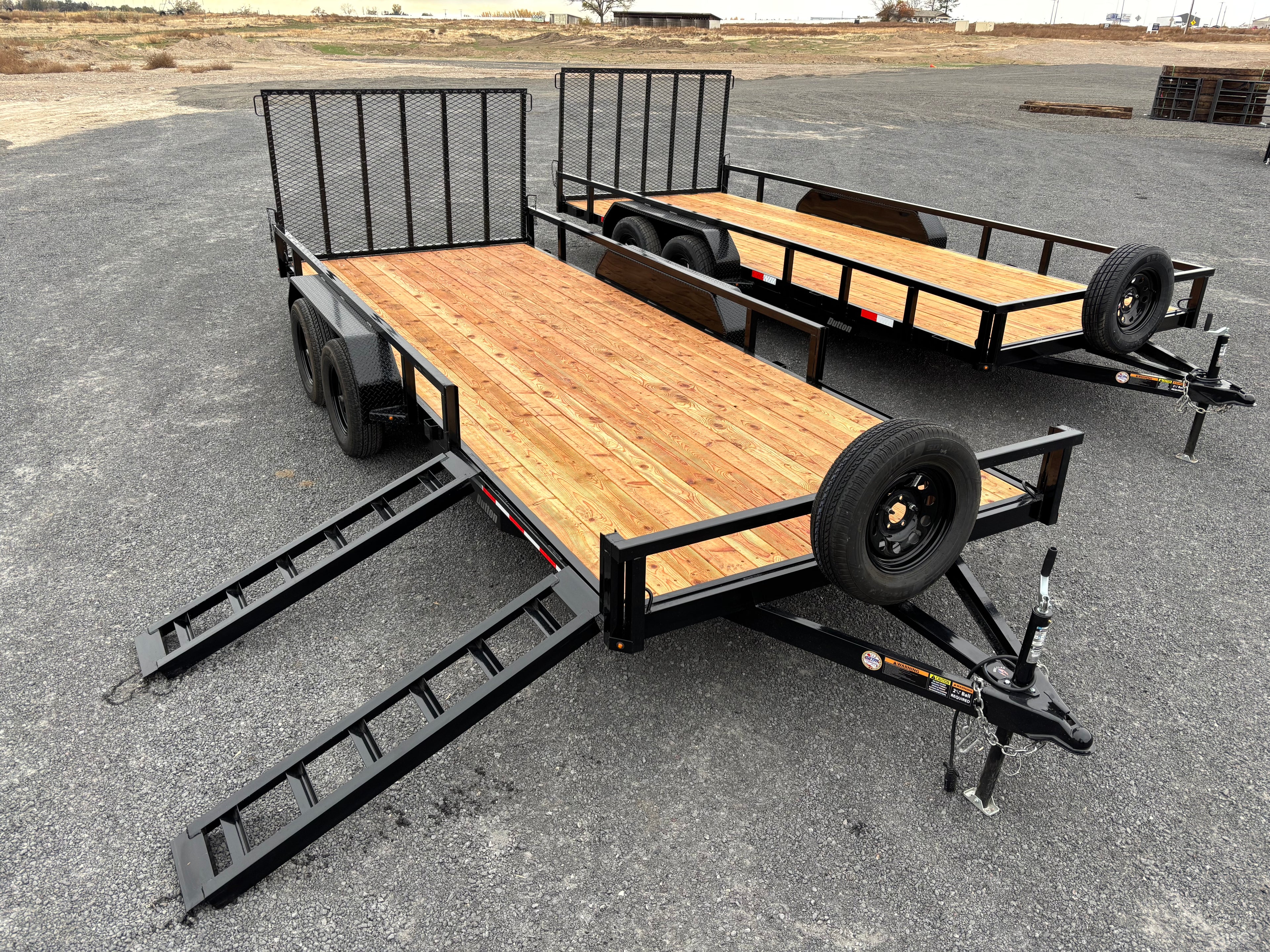 7x18 Side Load Tandem Axle Utility Trailer